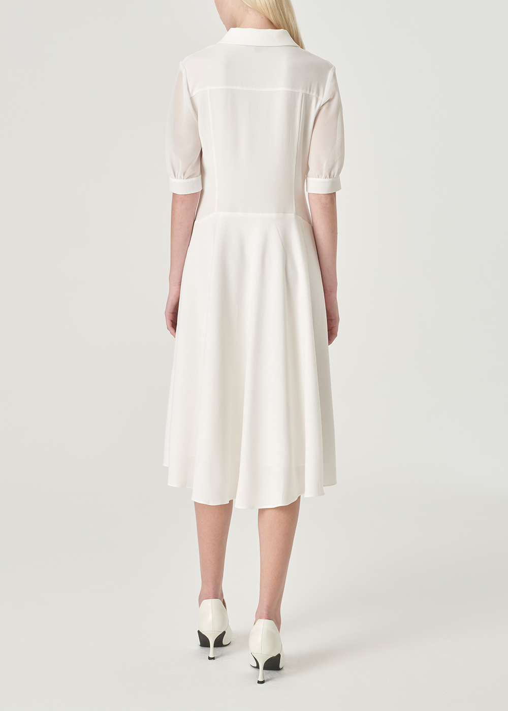 SALAZIA White Triacetate-Silk Blend Dresses