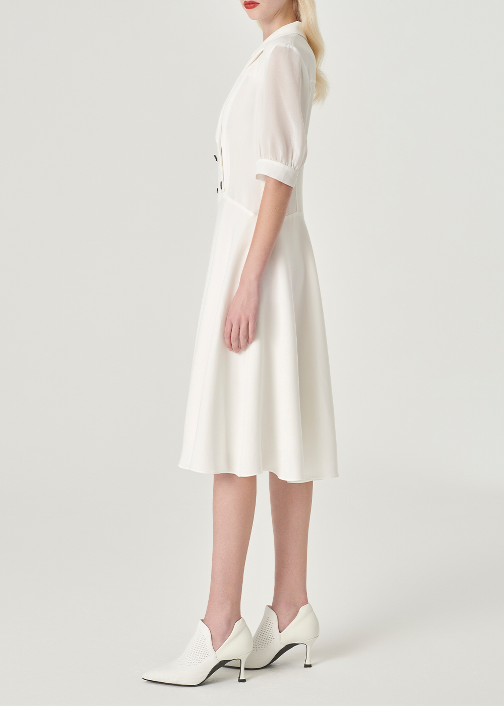 SALAZIA White Triacetate-Silk Blend Dresses