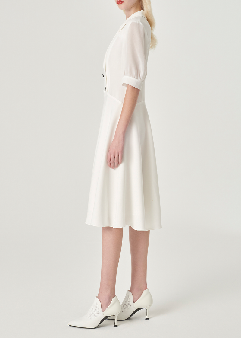 SALAZIA White Triacetate-Silk Blend Dresses
