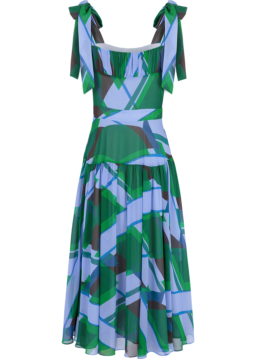 SALAZIA Blue-Green Seabed Ripple Maxi Dresses