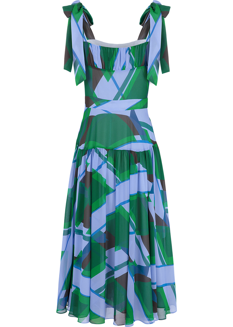 SALAZIA Blue-Green Seabed Ripple Maxi Dresses