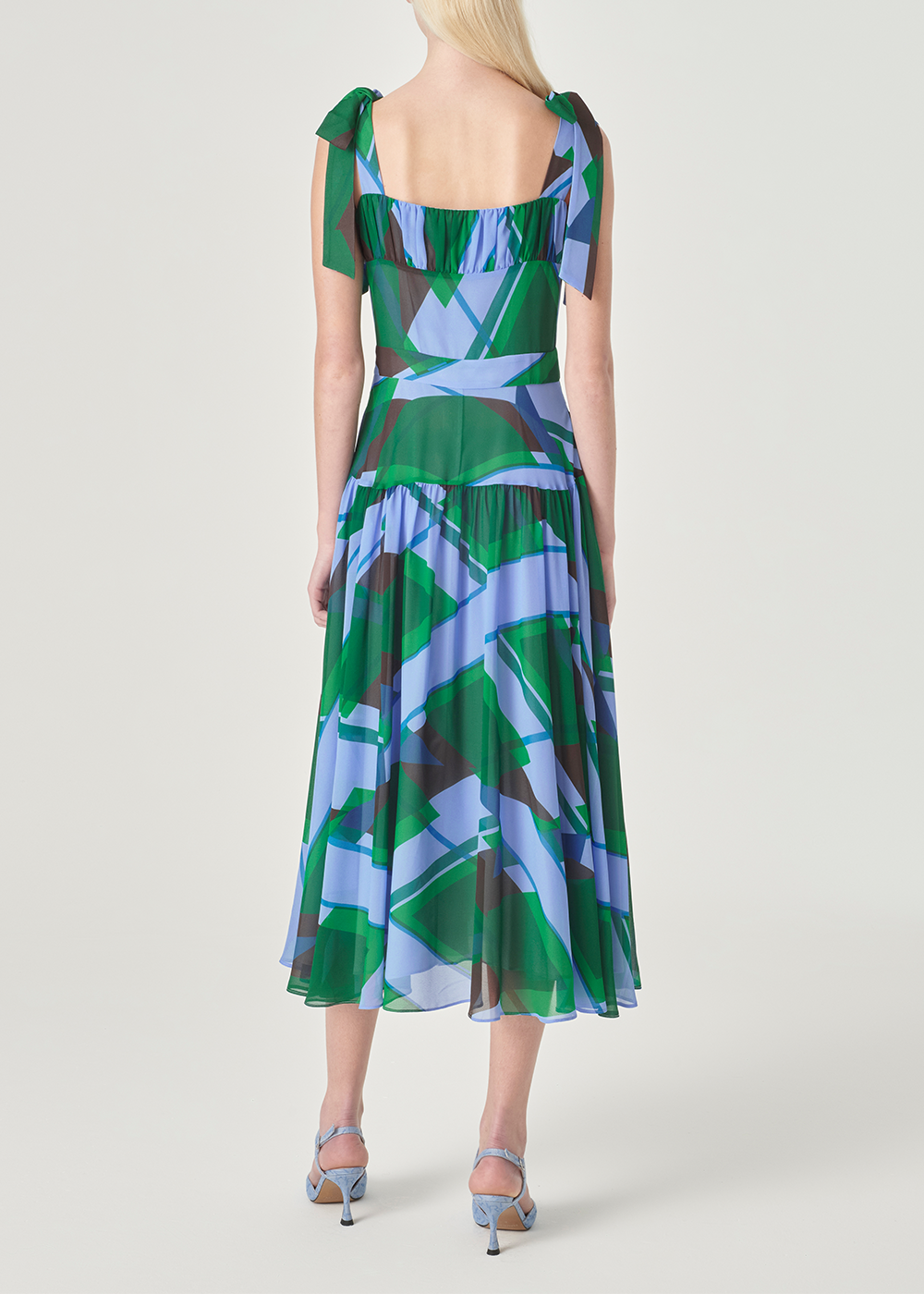 SALAZIA Blue-Green Seabed Ripple Maxi Dresses