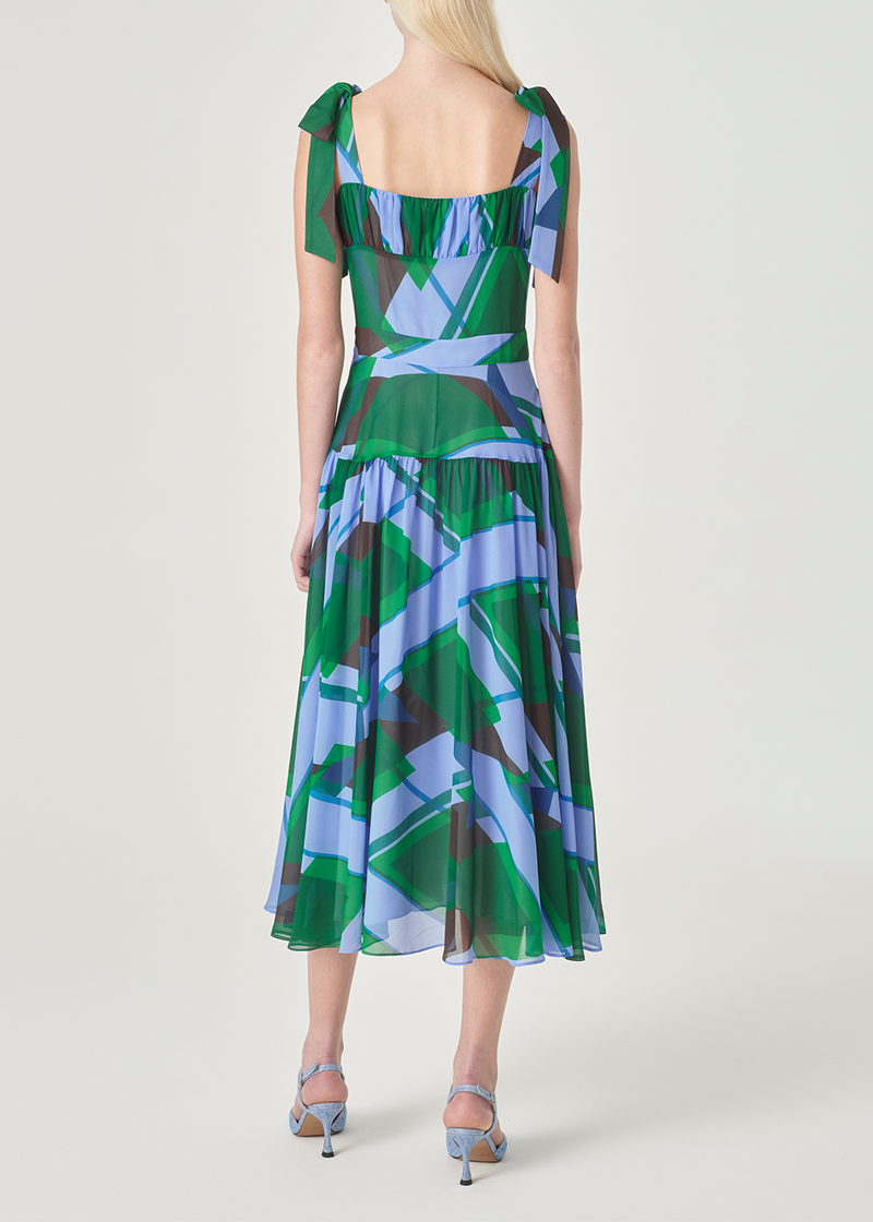 SALAZIA Blue-Green Seabed Ripple Maxi Dresses