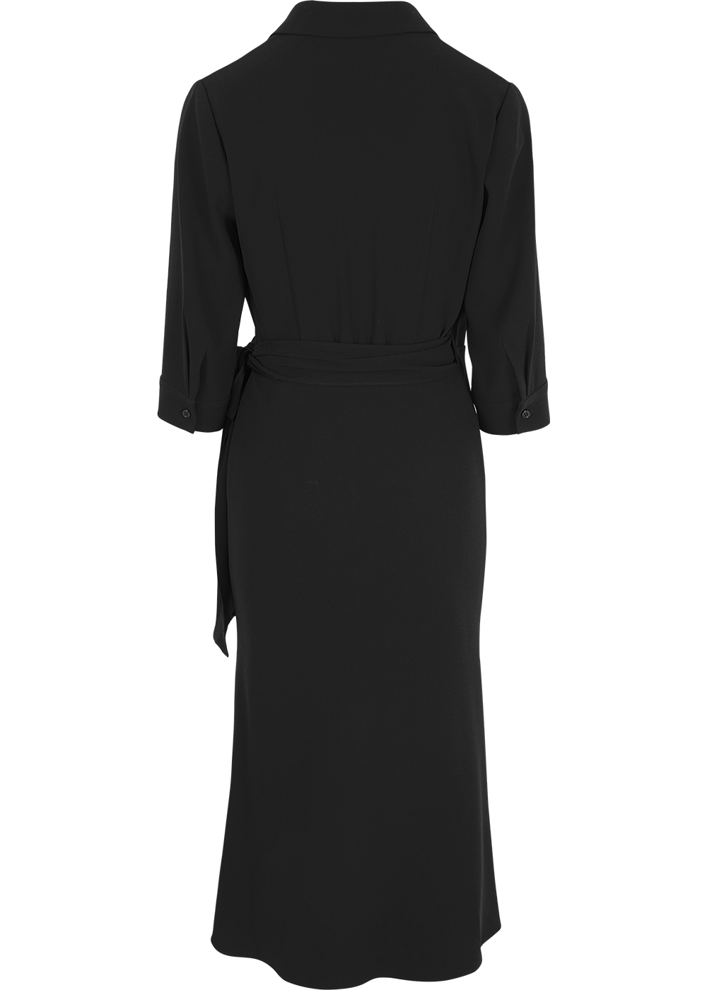 SALAZIA Black Triacetate Blend Short-Sleeve Dresses