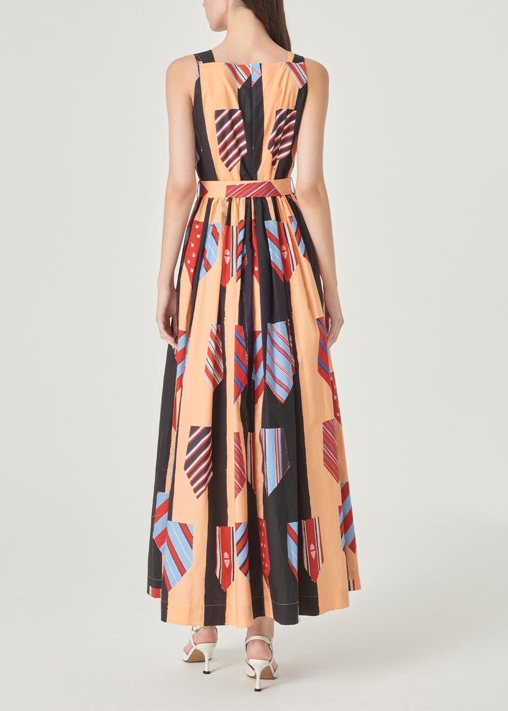 SALAZIA Pink-Orange Dream Bow Maxi Dresses