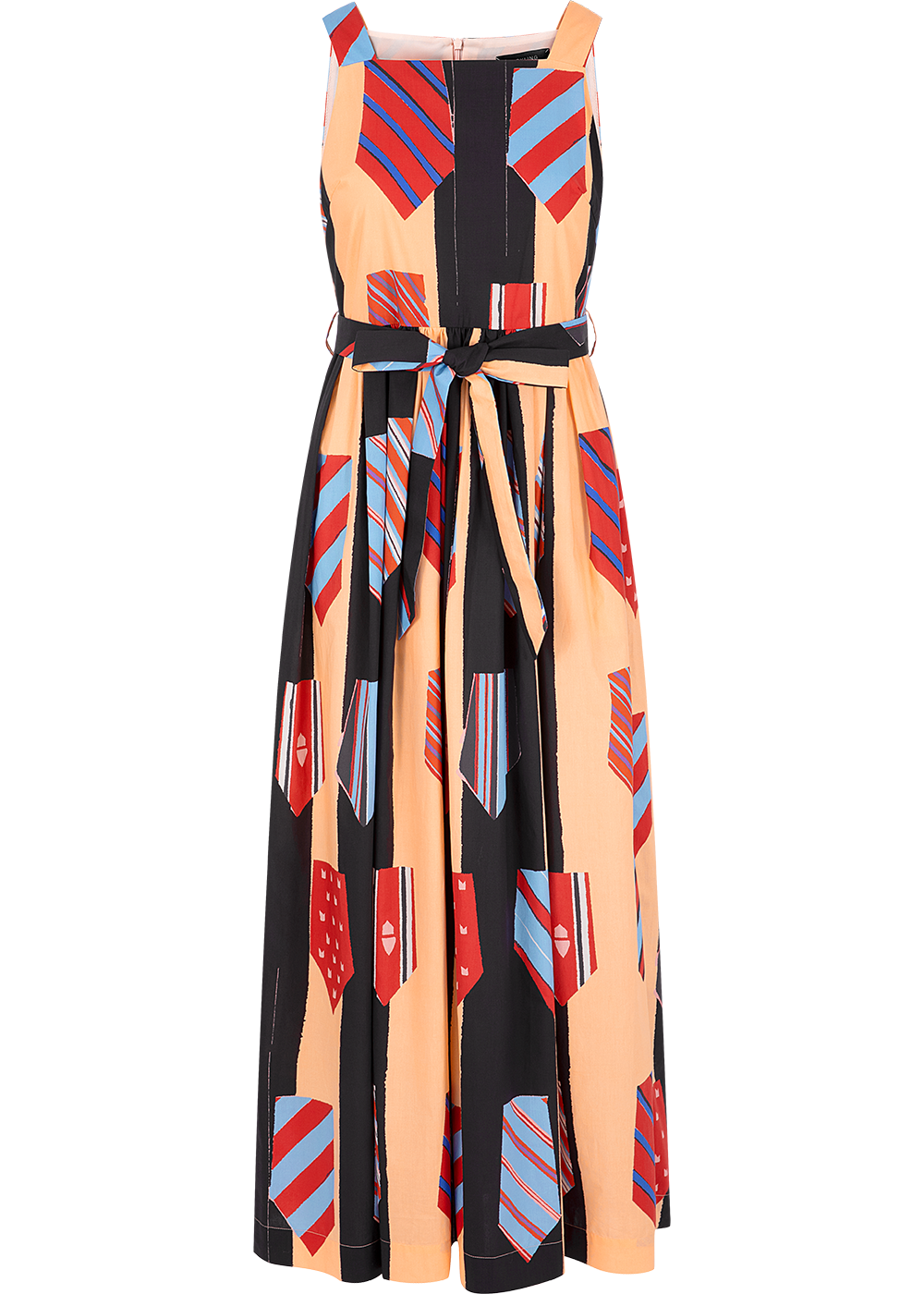 SALAZIA Pink-Orange Dream Bow Maxi Dresses
