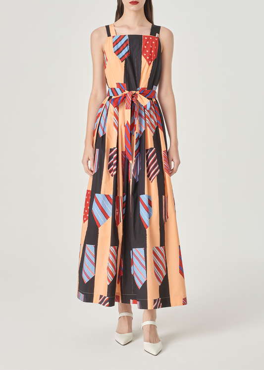 SALAZIA Pink-Orange Dream Bow Maxi Dresses