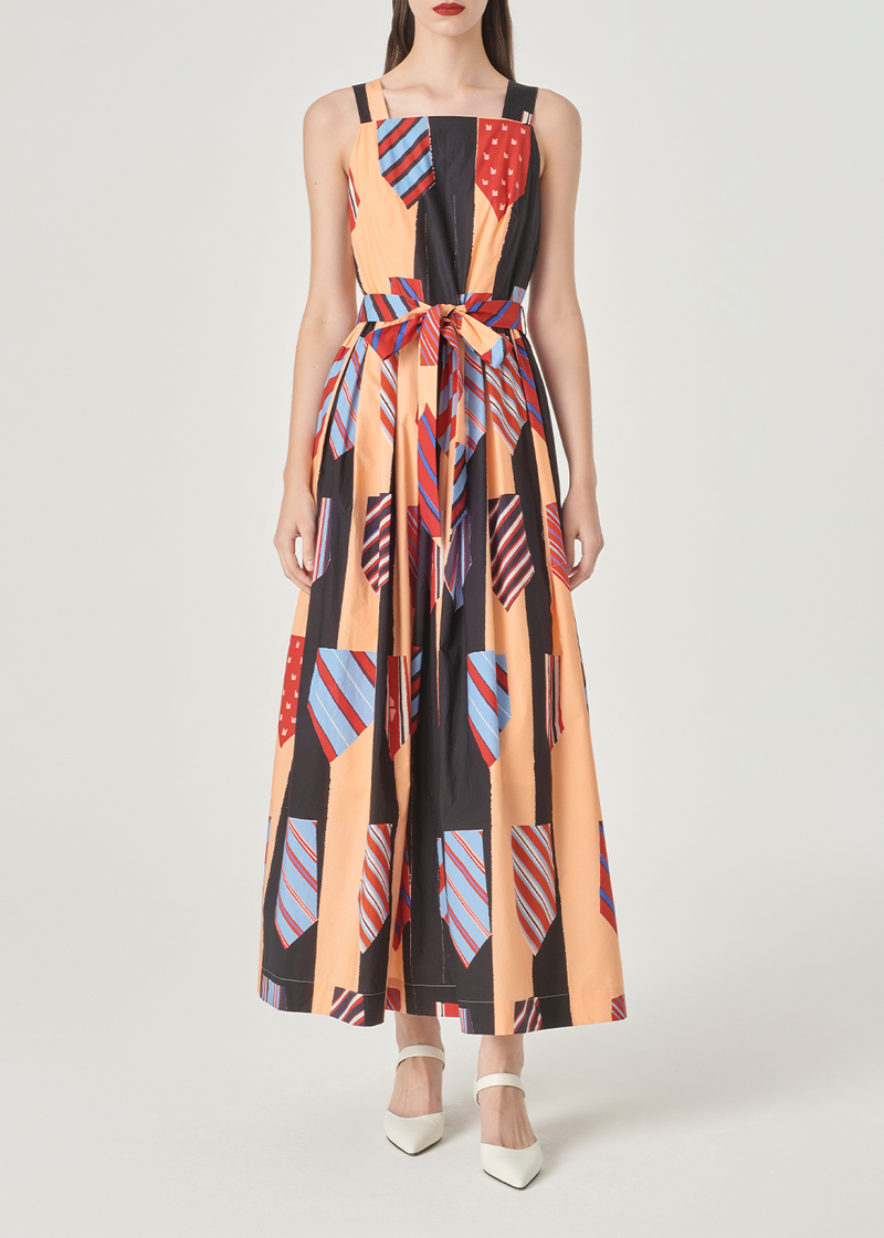 SALAZIA Pink-Orange Dream Bow Maxi Dresses