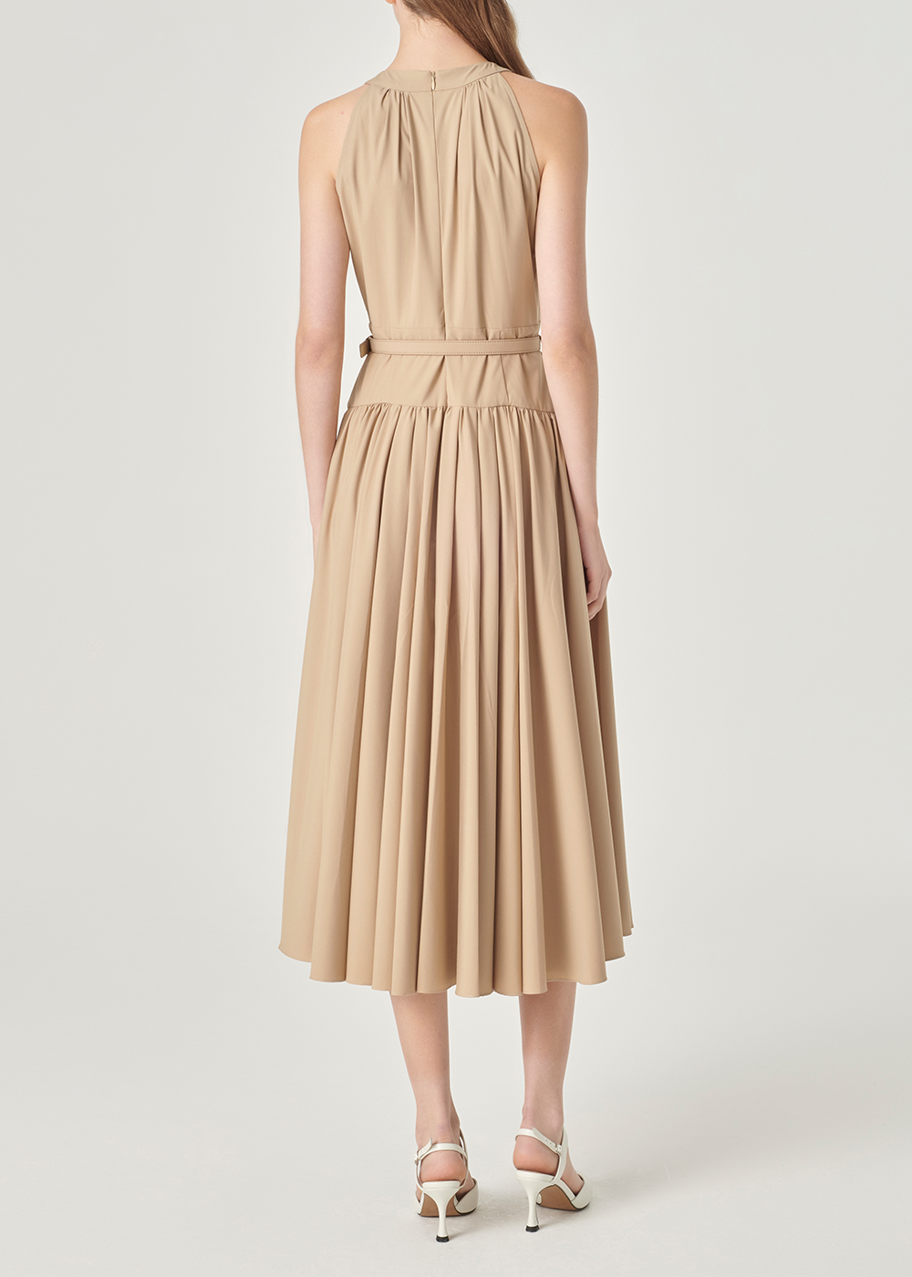 SALAZIA Sand Viscose Blend Shift Dresses