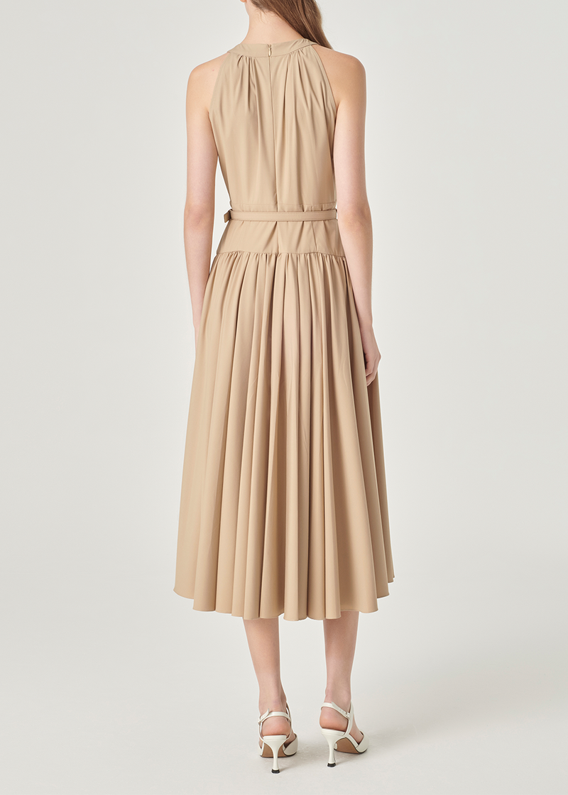 SALAZIA Sand Viscose Blend Shift Dresses