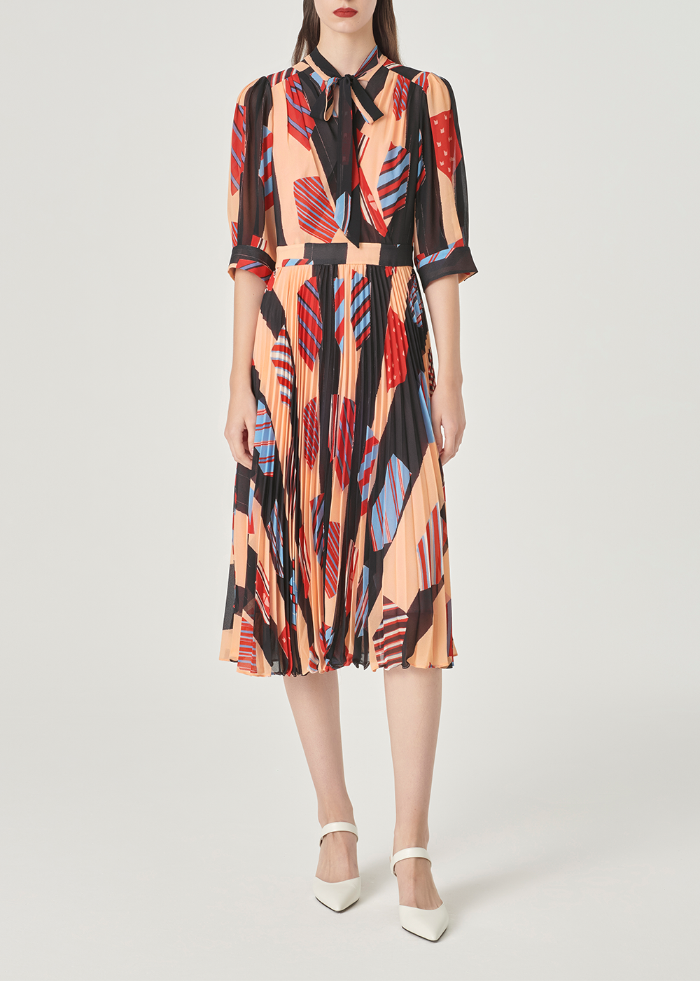 SALAZIA Pink-Orange Dream Bow Dresses