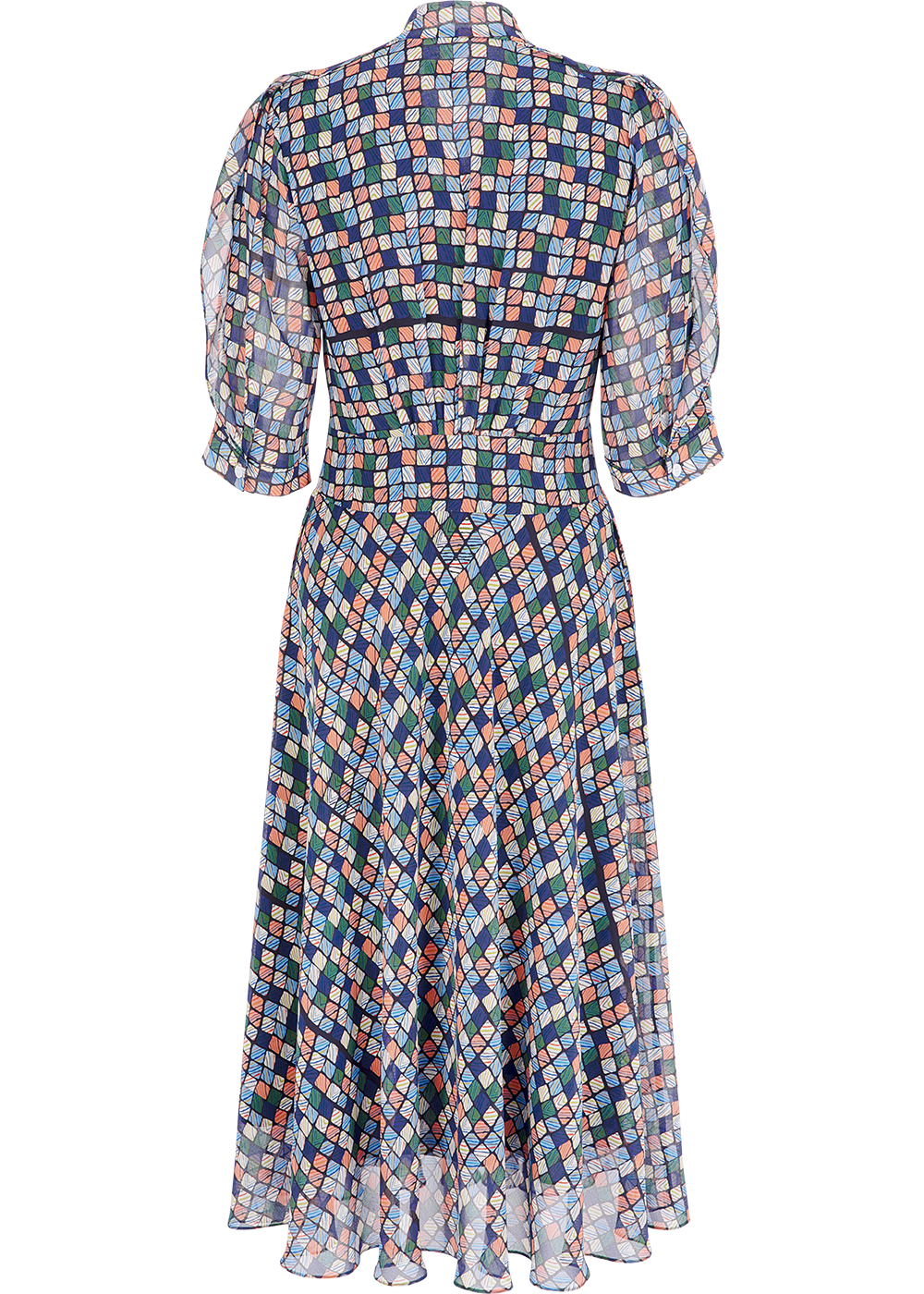 SALAZIA Blue Dreamy Squares Dresses