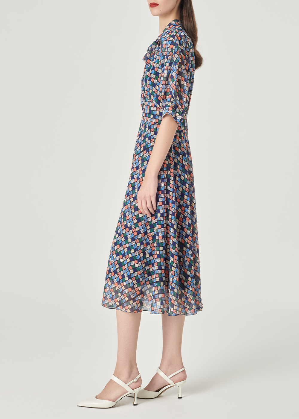 SALAZIA Blue Dreamy Squares Dresses