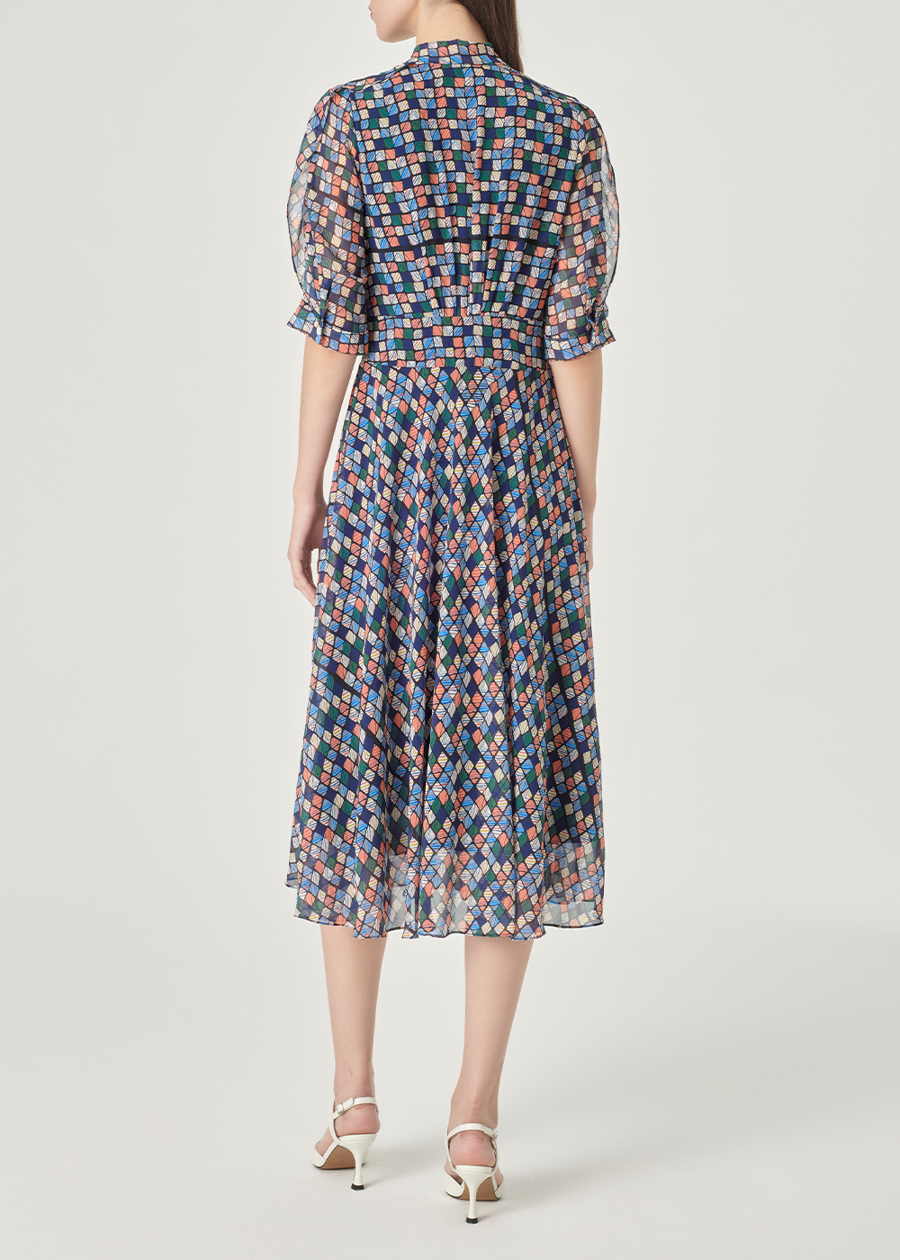 SALAZIA Blue Dreamy Squares Dresses