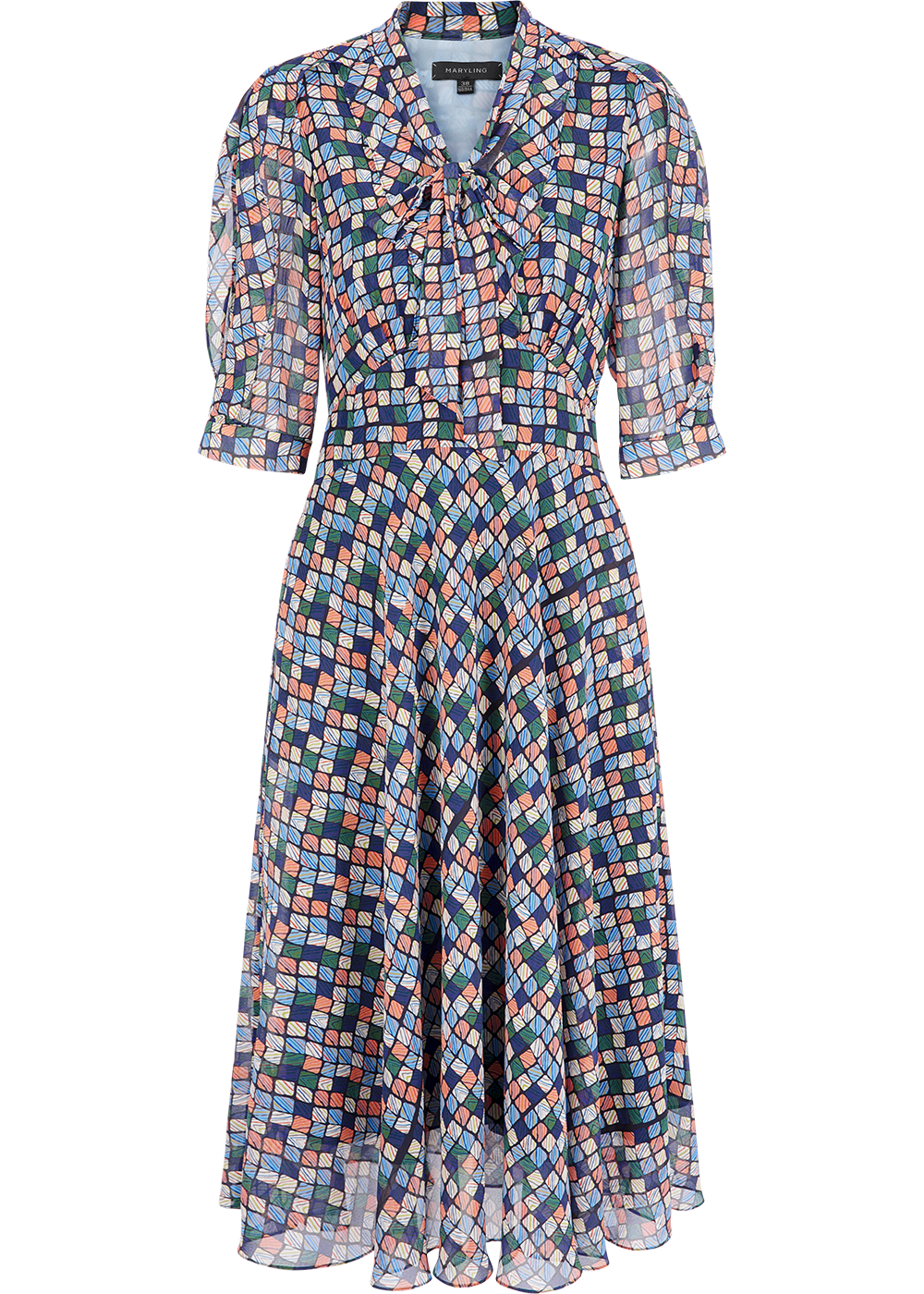 SALAZIA Blue Dreamy Squares Dresses