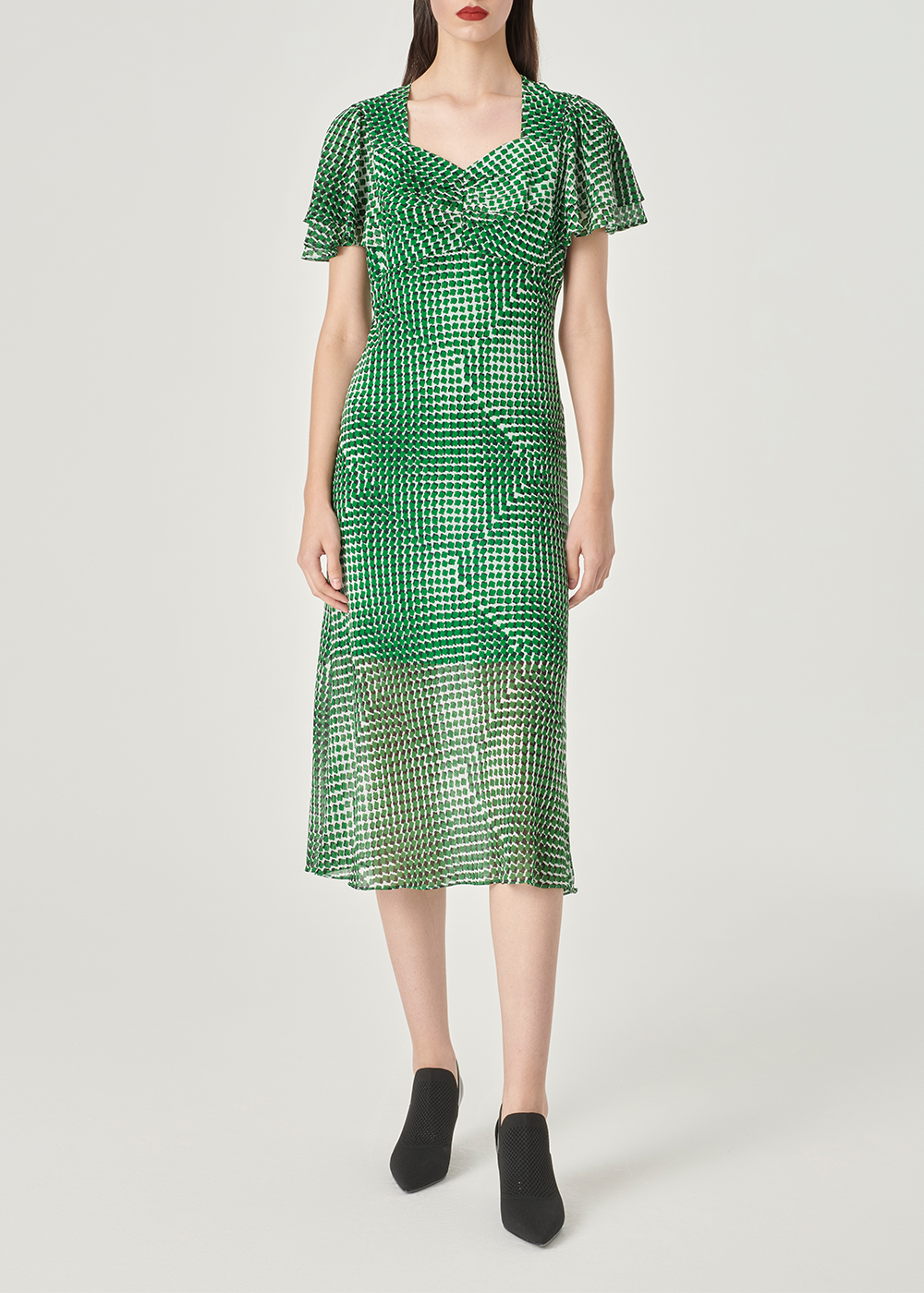 SALAZIA Green Gingham Shift Dresses
