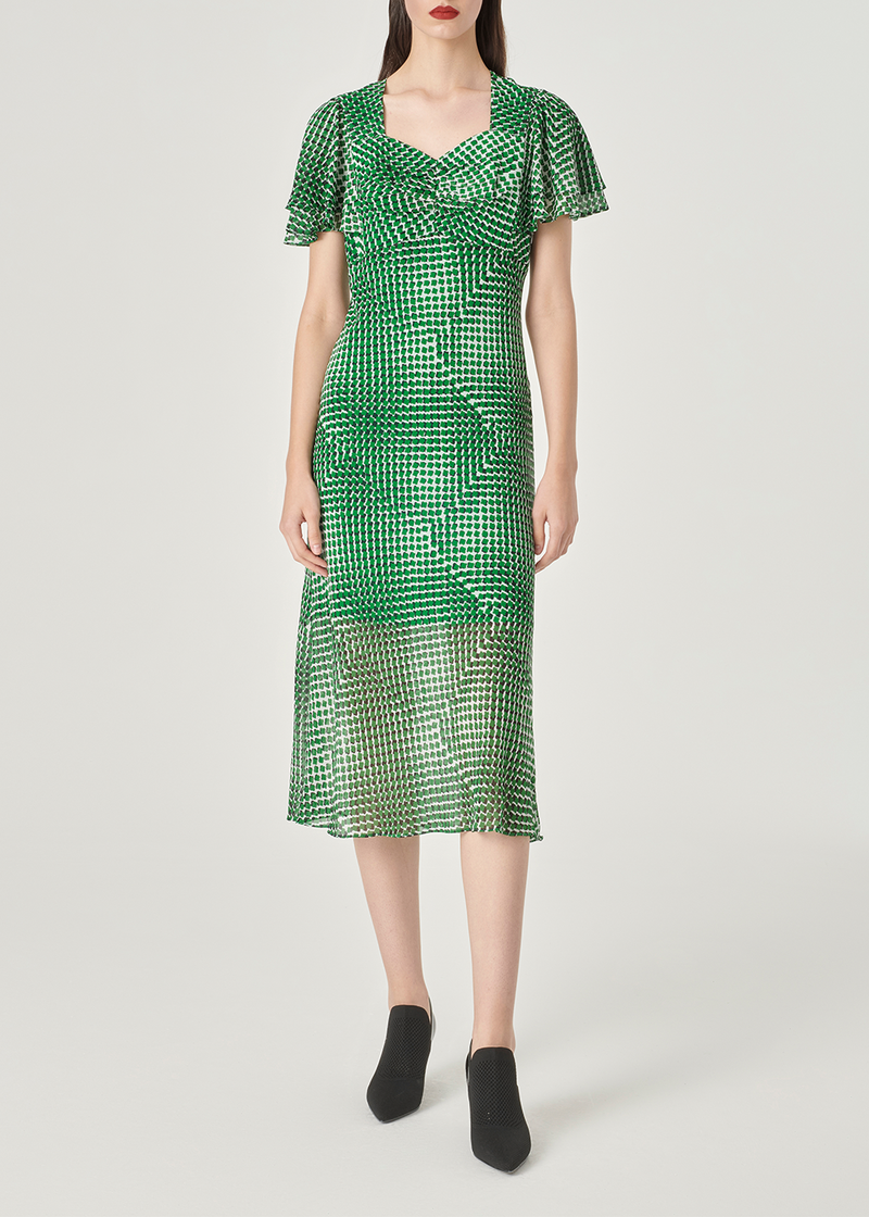 SALAZIA Green Gingham Shift Dresses
