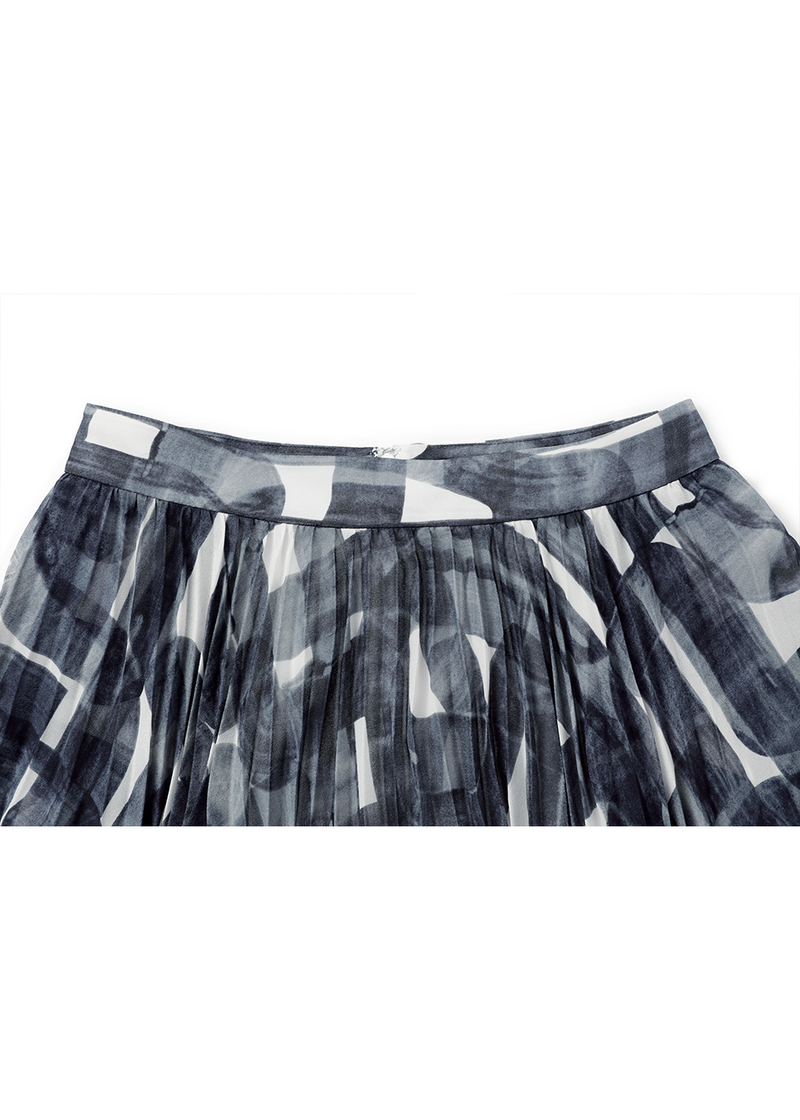 SALAZIA Black-White Brushstroke Skirts