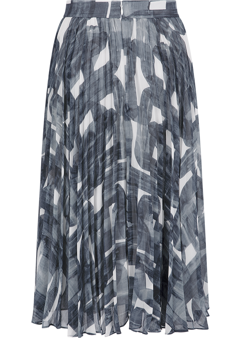 SALAZIA Black-White Brushstroke Skirts