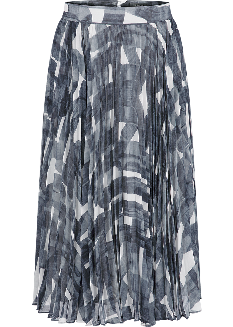 SALAZIA Black-White Brushstroke Skirts