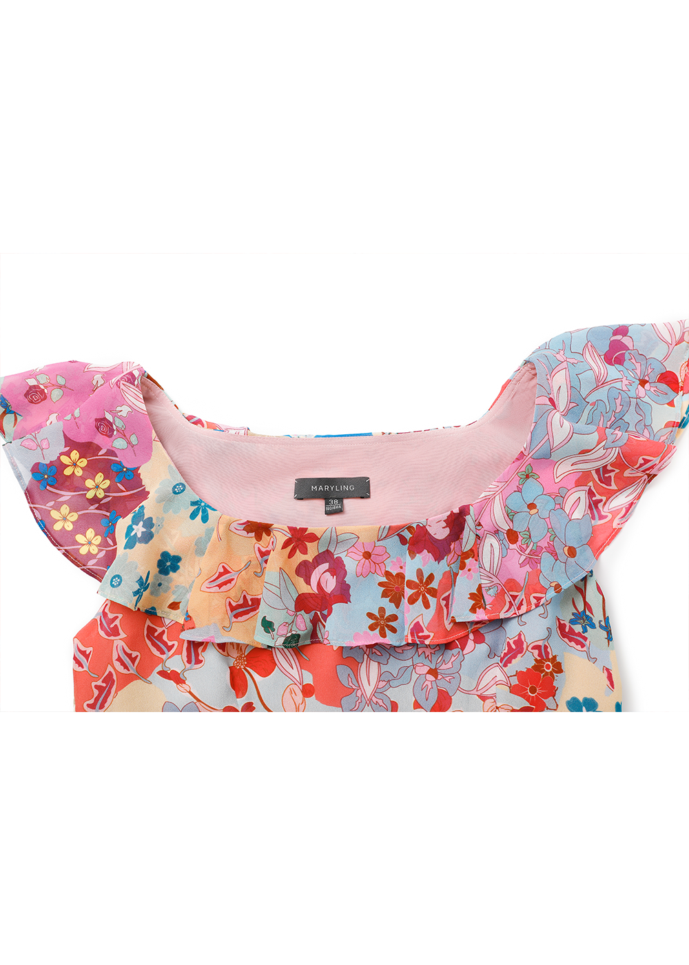 SALAZIA Pink-Blue Dream Garden Blouses