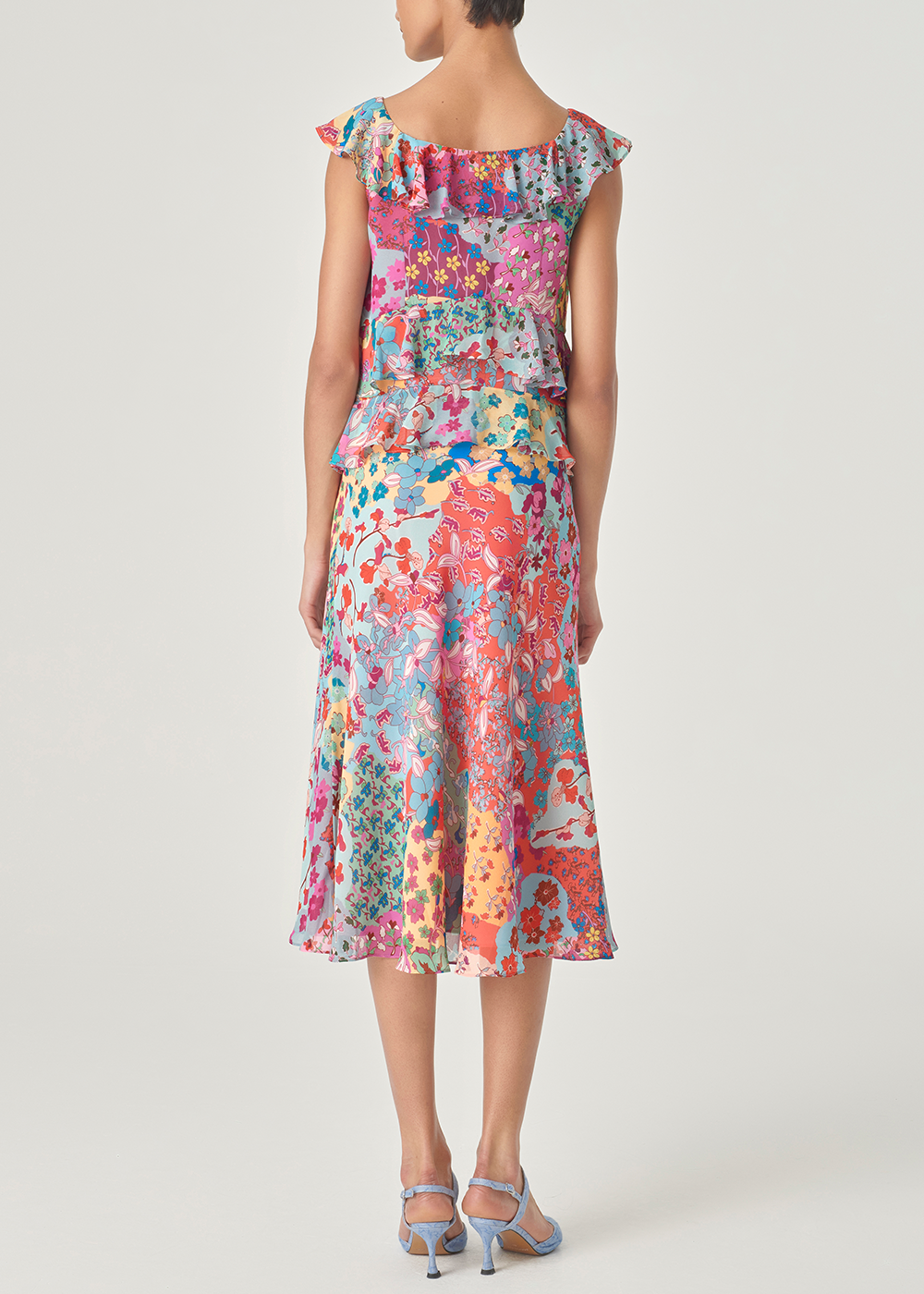 SALAZIA Pink-Blue Dream Garden Blouses