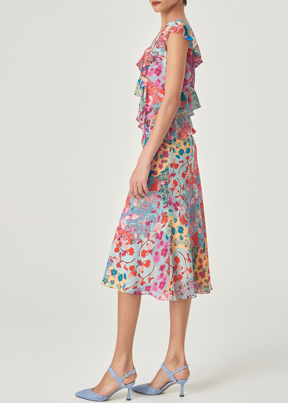 SALAZIA Pink-Blue Dream Garden Blouses