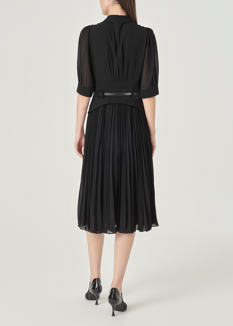 SALAZIA Black Mixed-Media Shift Dresses