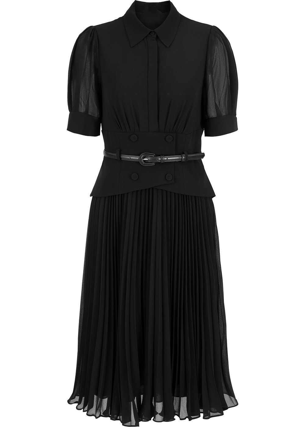 SALAZIA Black Mixed-Media Shift Dresses