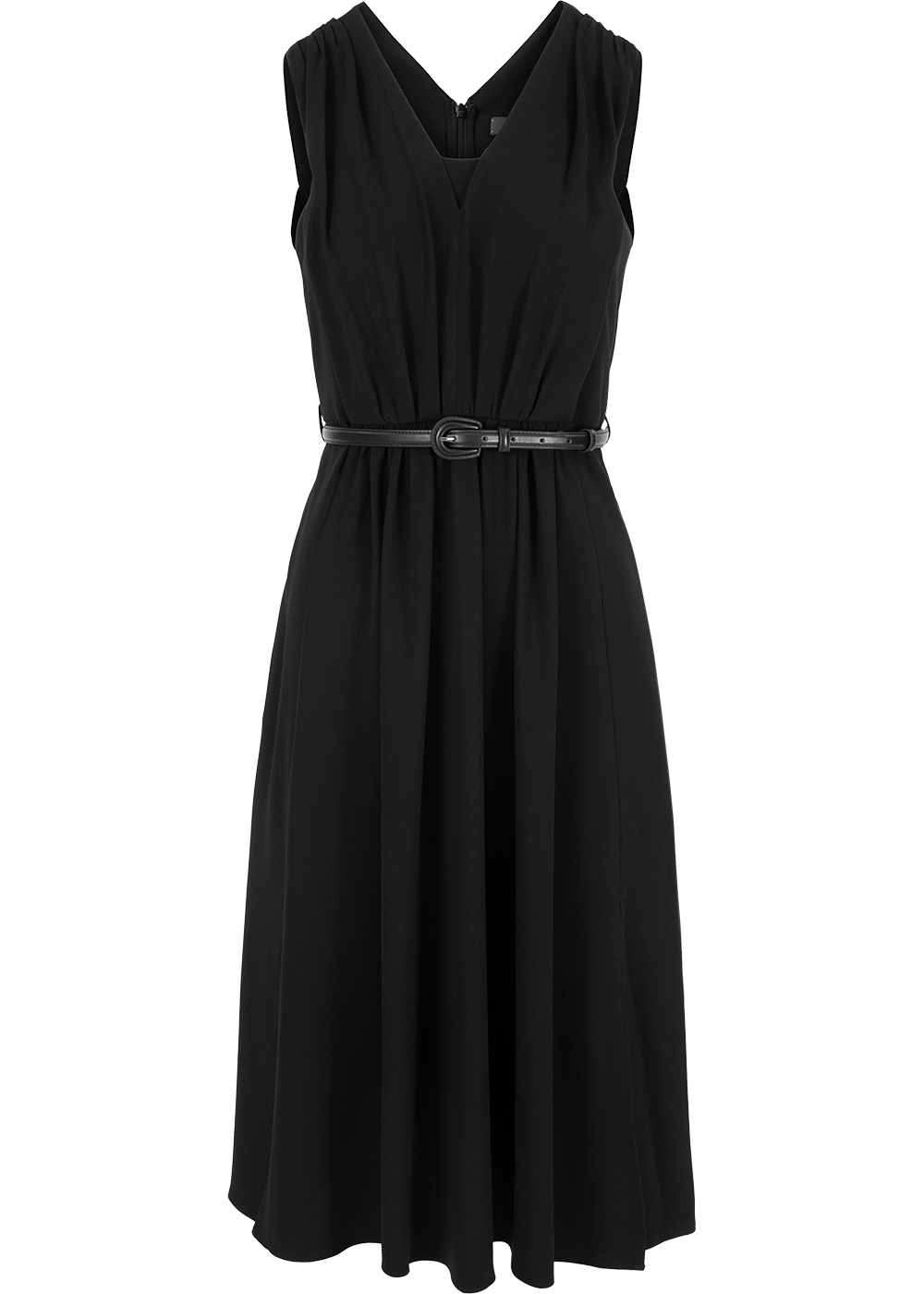 SALAZIA Black Triacetate Long-Sleeve Dresses