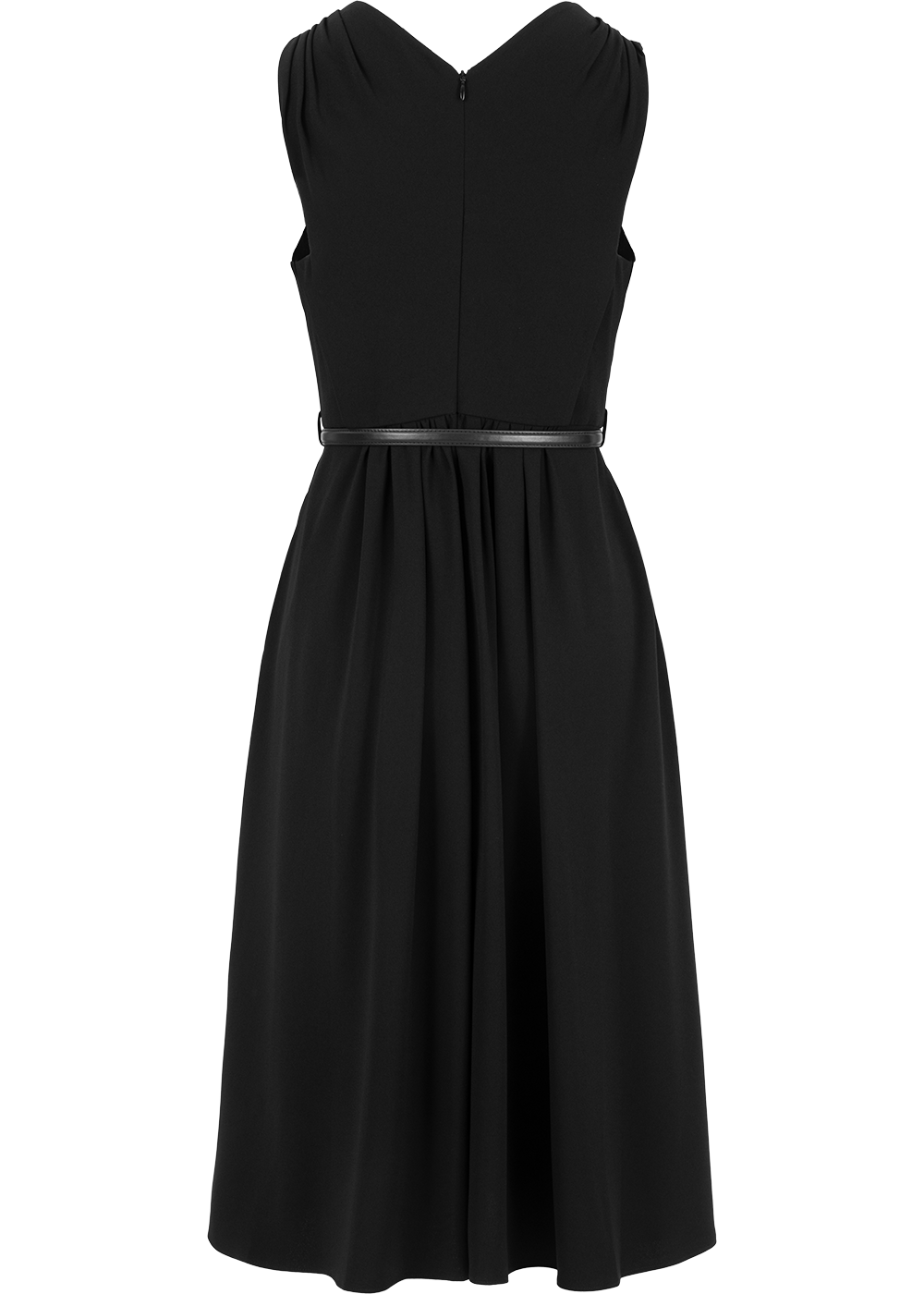 SALAZIA Black Triacetate Long-Sleeve Dresses