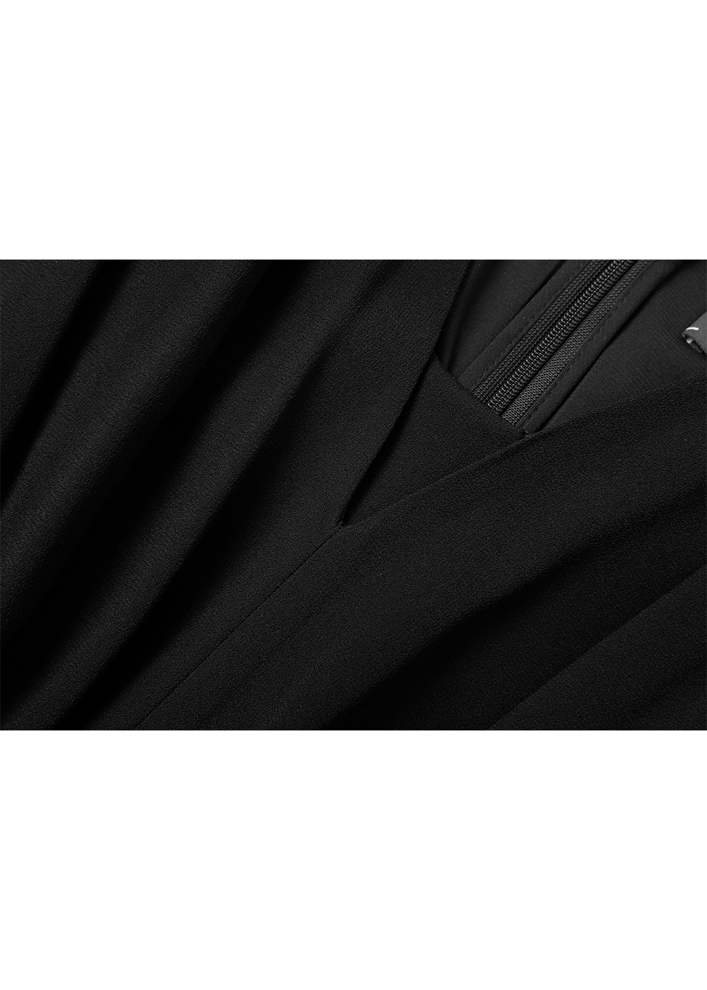 SALAZIA Black Triacetate Long-Sleeve Dresses