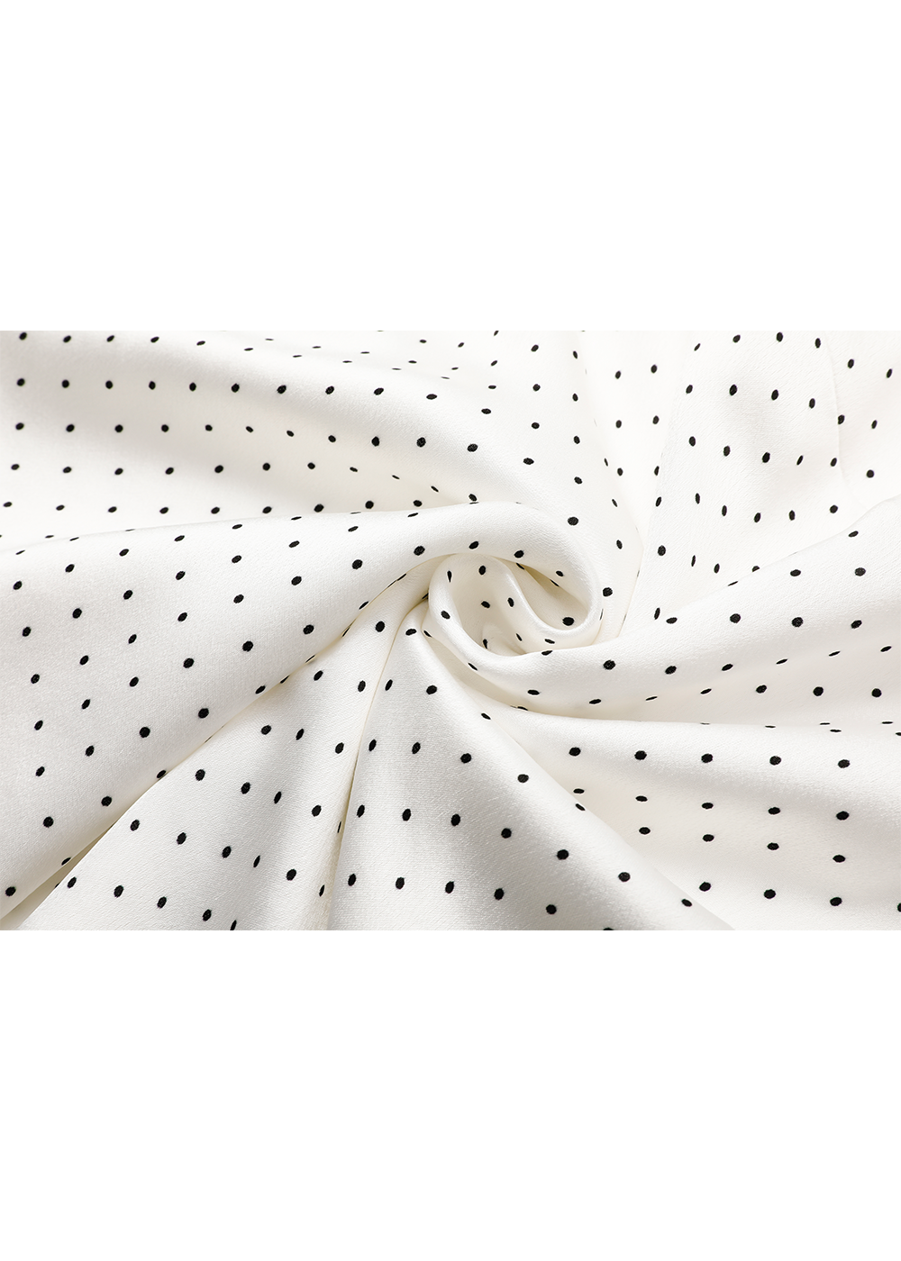 SALAZIA White-Black Polka Dot Viscose Dresses