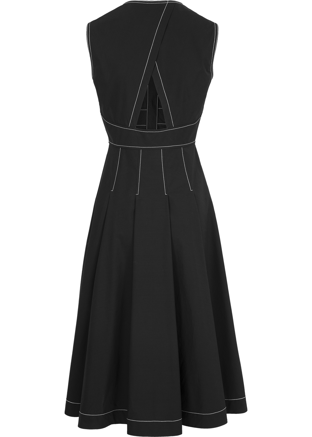 SALAZIA Black Cotton Long-Sleeve Dresses