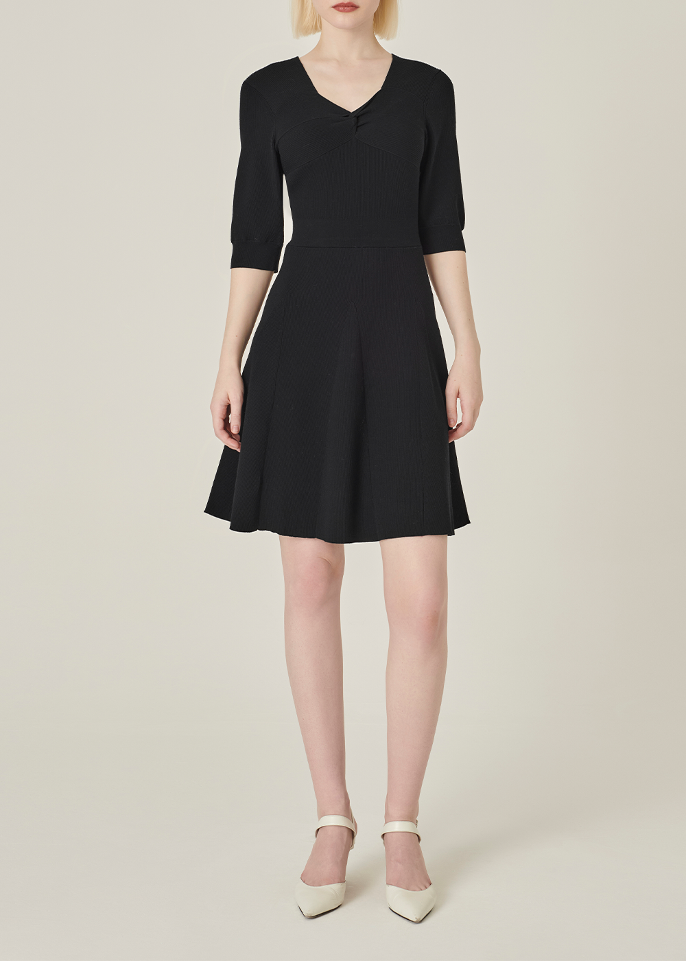 SALAZIA Black Viscose Blend Knit Dresses