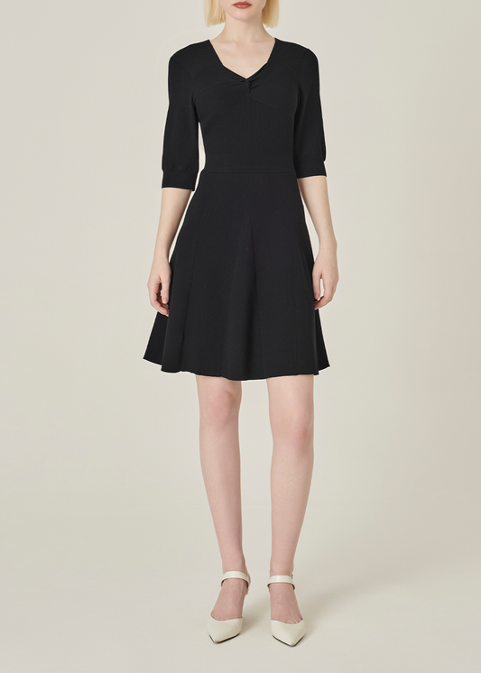 SALAZIA Black Viscose Blend Knit Dresses