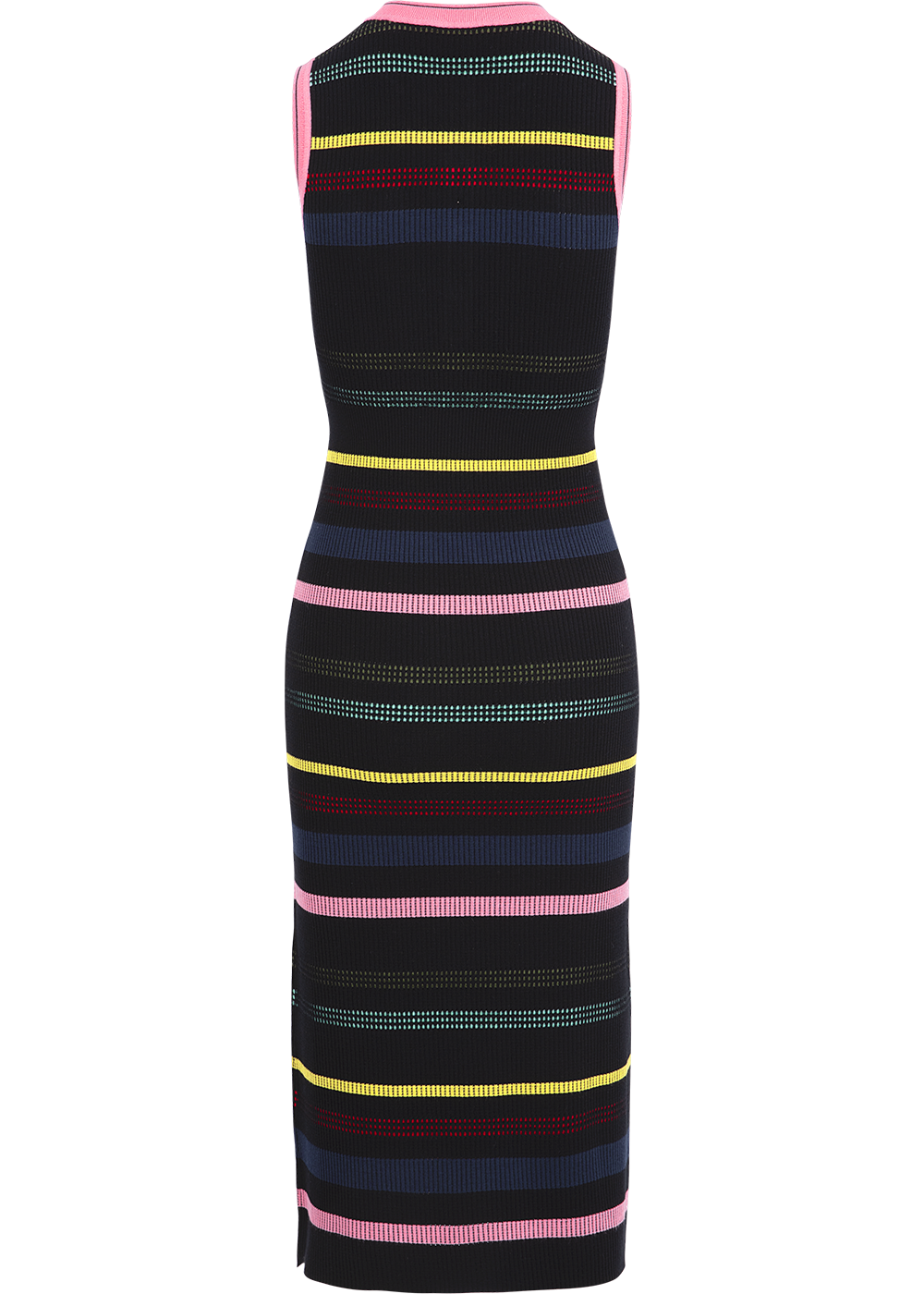 SALAZIA Black-Pink Colorblock Knit Dresses