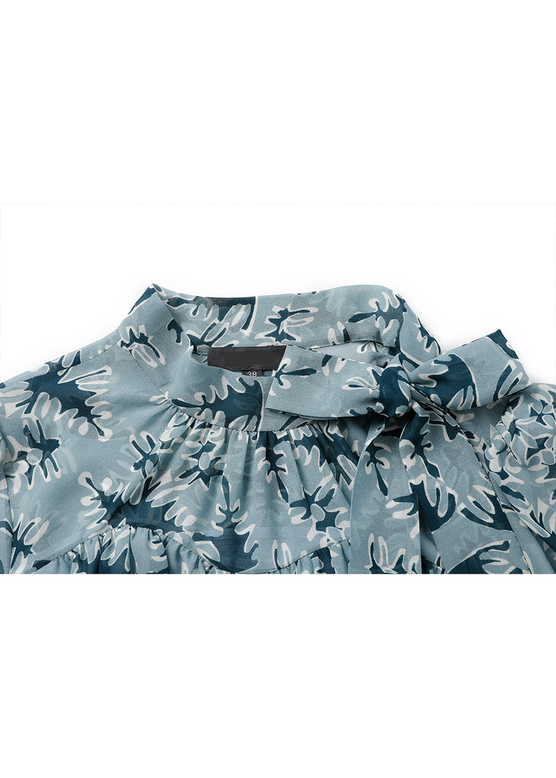SALAZIA Misty Blue Forest Blouses