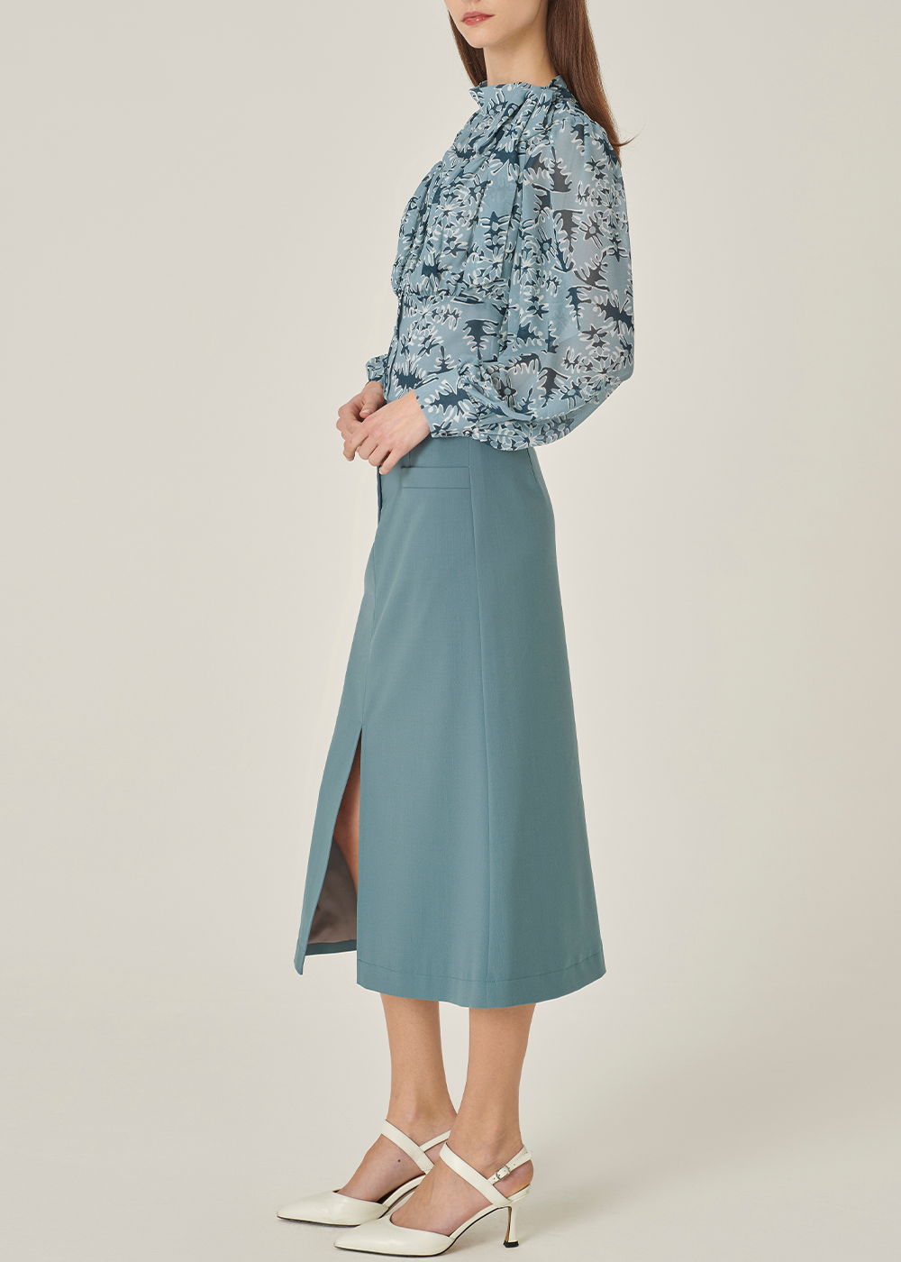 SALAZIA Misty Blue Forest Blouses