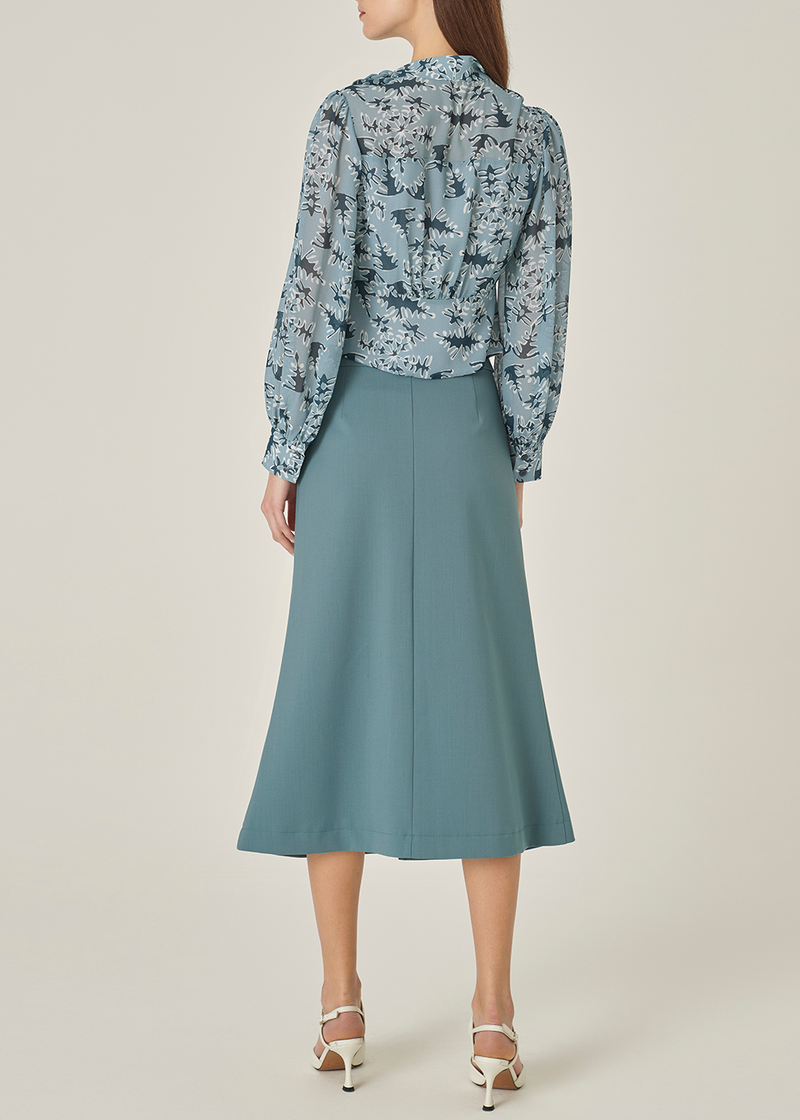 SALAZIA Misty Blue Forest Blouses