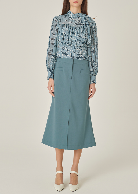 SALAZIA Misty Blue Forest Blouses