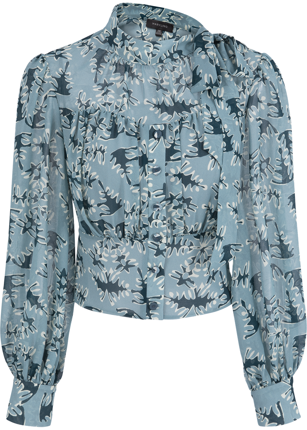 SALAZIA Misty Blue Forest Blouses