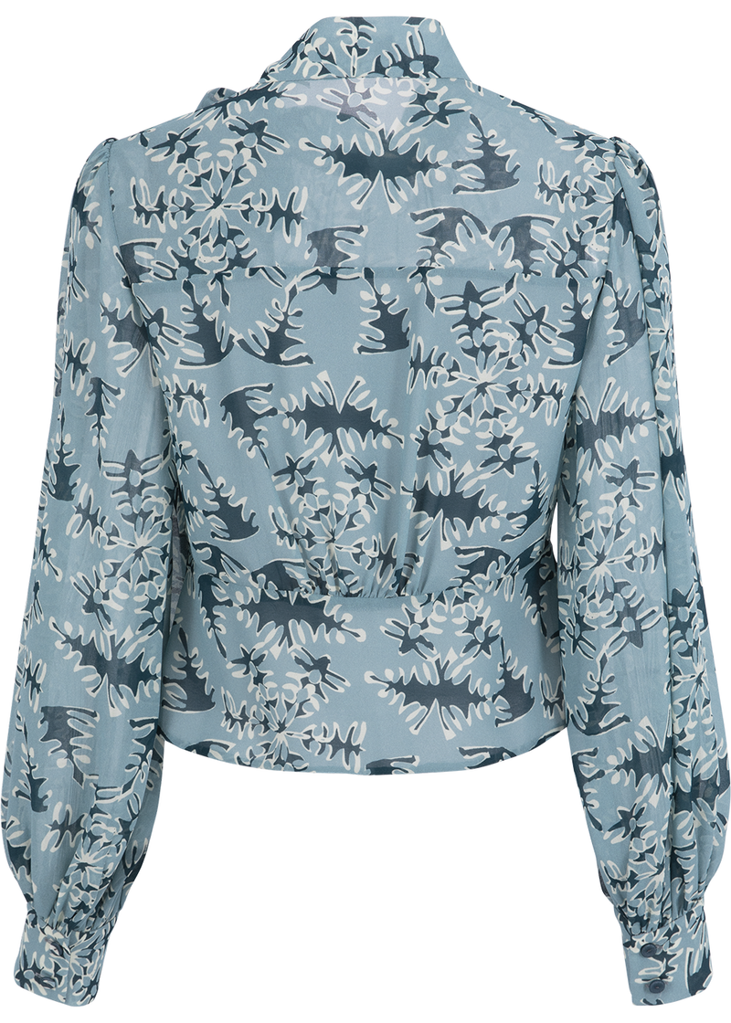 SALAZIA Misty Blue Forest Blouses