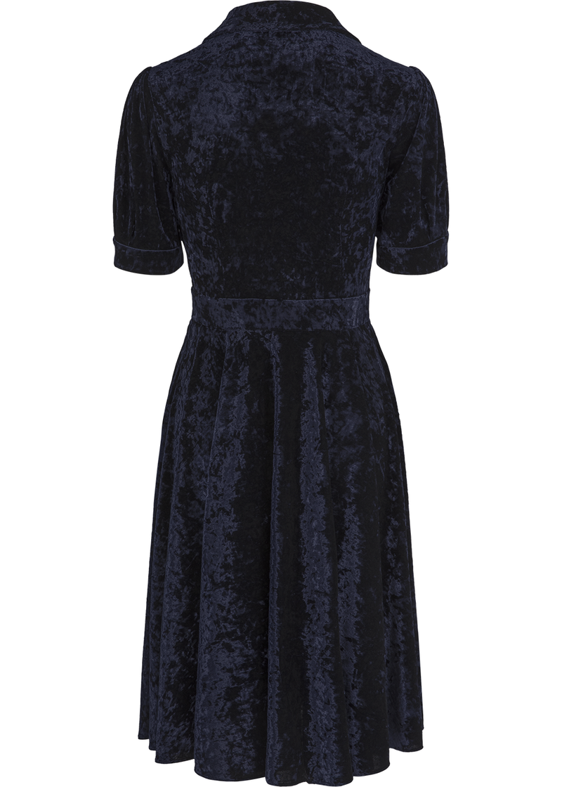 SALAZIA Deep Blue Triacetate Blend Shift Dresses