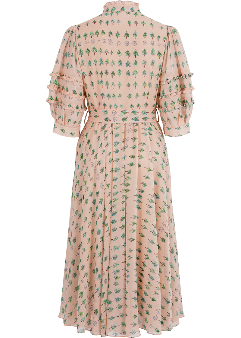 SALAZIA Pink Blush Sapling Print Dresses