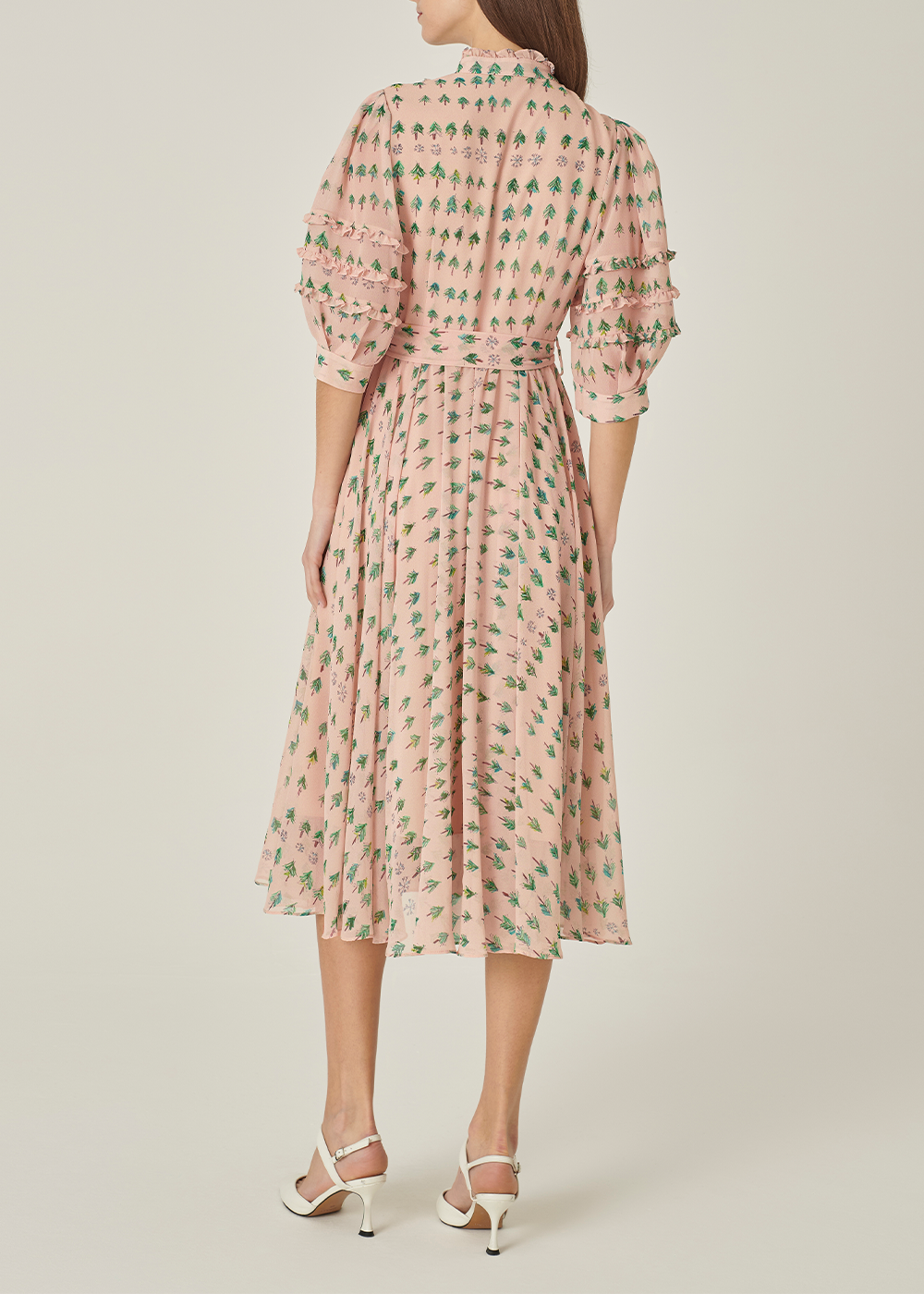 SALAZIA Pink Blush Sapling Print Dresses