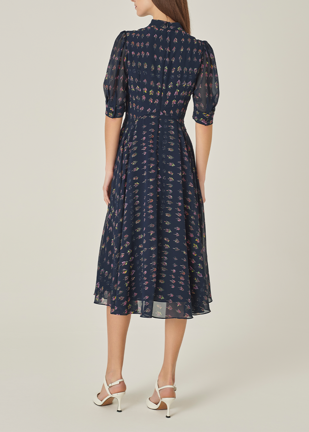 SALAZIA Blue Little Sapling Print Dresses