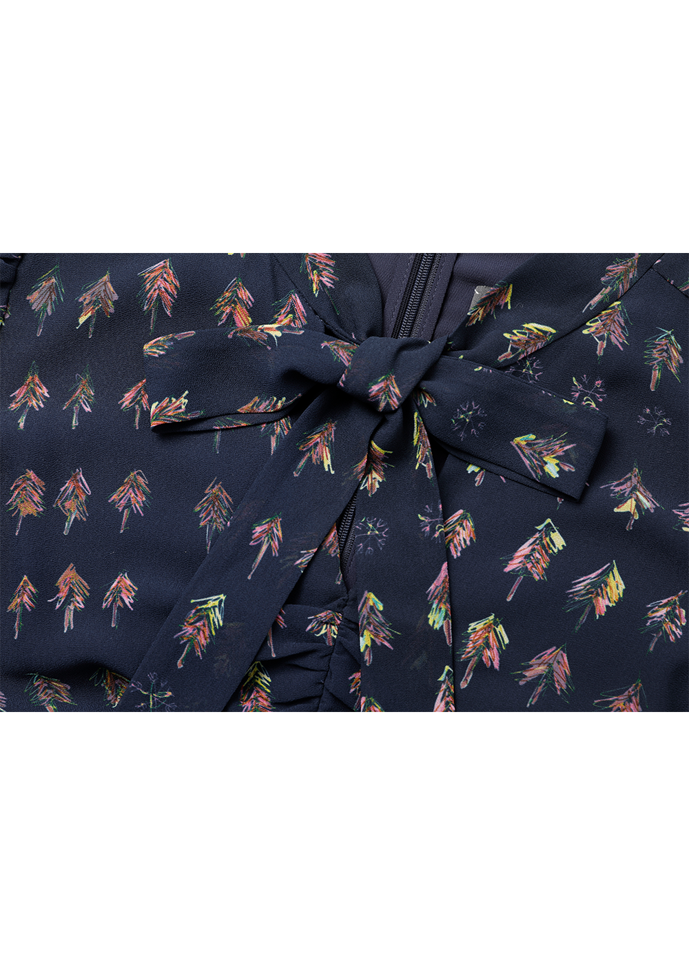 SALAZIA Blue Little Sapling Print Dresses