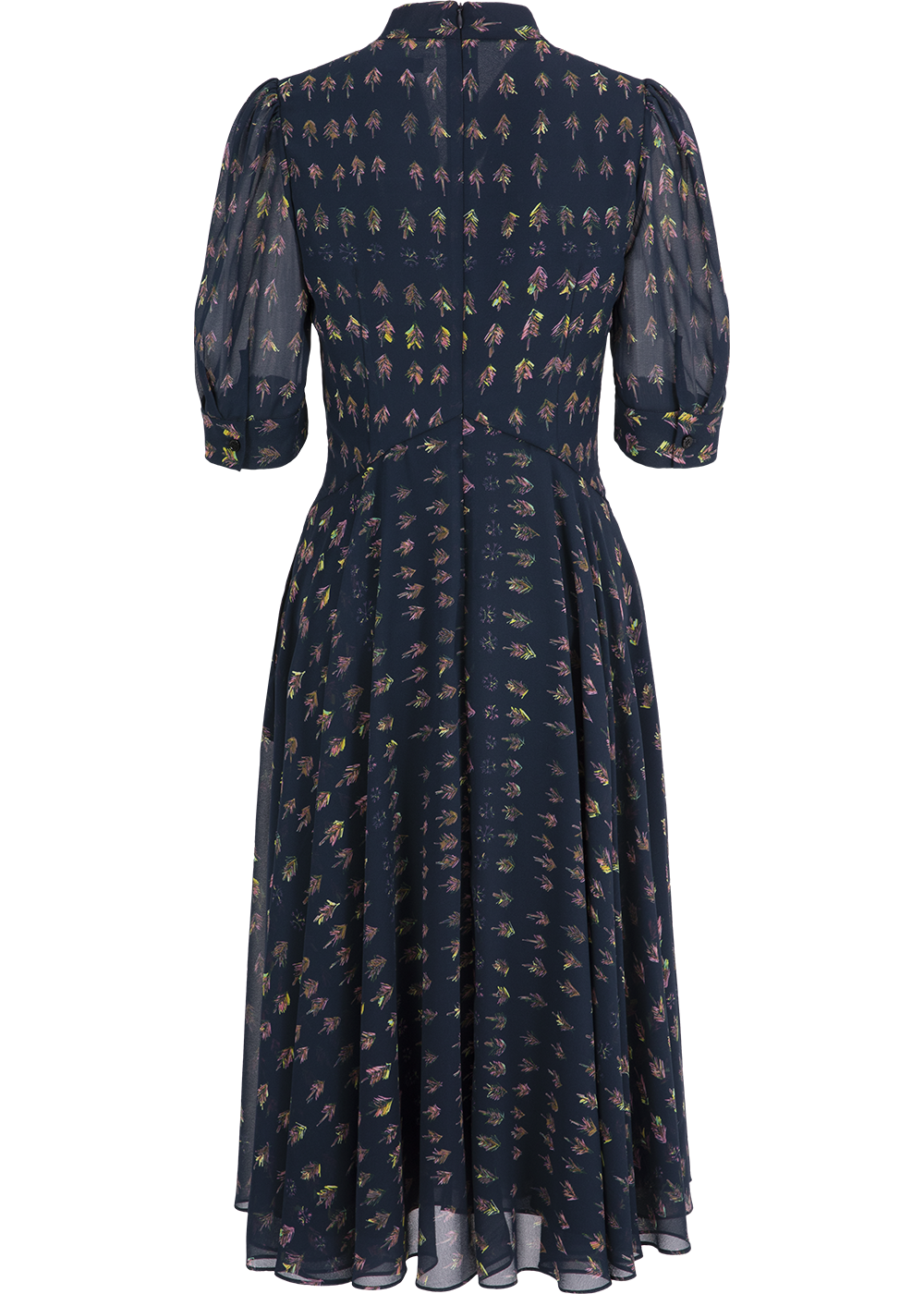 SALAZIA Blue Little Sapling Print Dresses