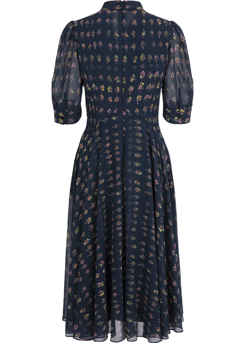 SALAZIA Blue Little Sapling Print Dresses